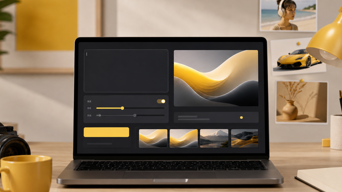 Nano Banana prompt interface showing a creator writing instructions and previewing generated image variations